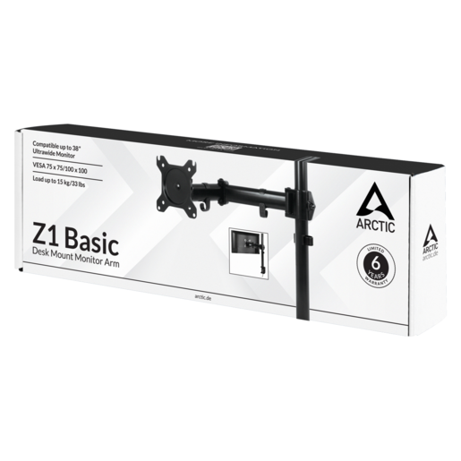 ARCTIC stolni nosač za monitor Z1 Basic, za 1 monitor, VESA 75x75 / 100x100