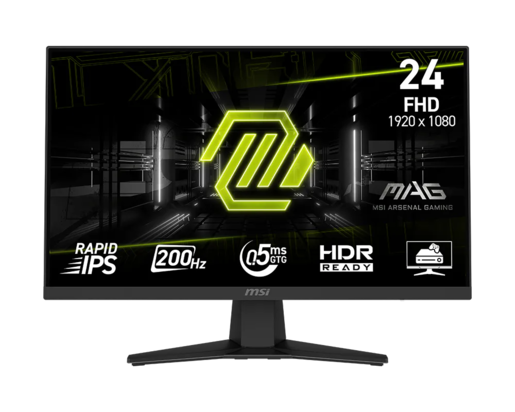 MSI gaming monitor MAG 245F X24, 23.8", FullHD, IPS, 300 cd/m2, AMD FreeSync Premium, HDR Ready, HDMI x2, DP, 240Hz, 0.5ms