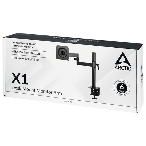 ARCTIC stolni nosač za monitor X1, za 1 monitor, VESA 75x75 / 100x100