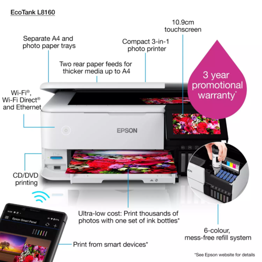 Epson EcoTank L8160 WiFi, multifunkcijski Inkjet printer
