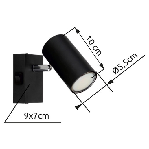 Globo spot svjetiljka Robby Spot Black 57911-1B