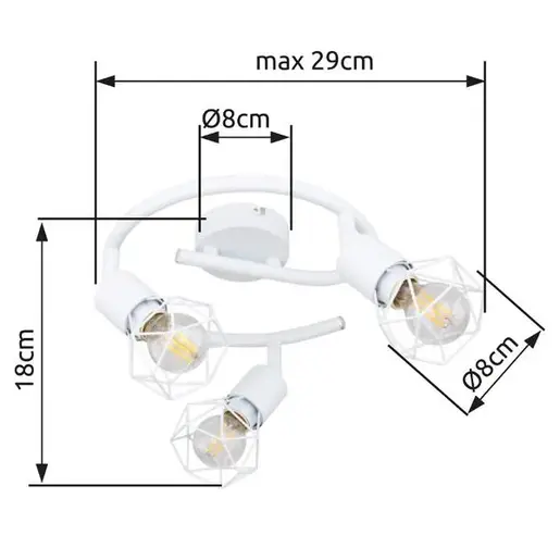 Globo spot svjetiljka Xara I 3XE14 54802W-3