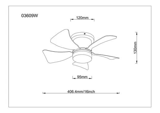 Globo stropni ventilator bijela 03609W