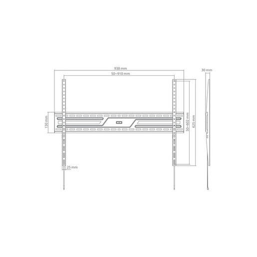 SBOX zidni nosač BL-3869F, (50-100"/75kg/900x600)