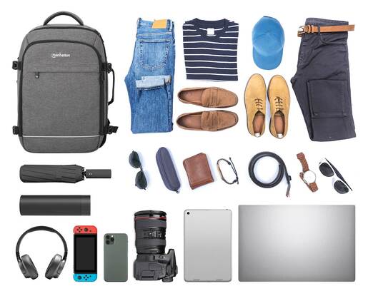 Manhattan Rome putni ruksak za laptop 17,3", 40 L, sivi