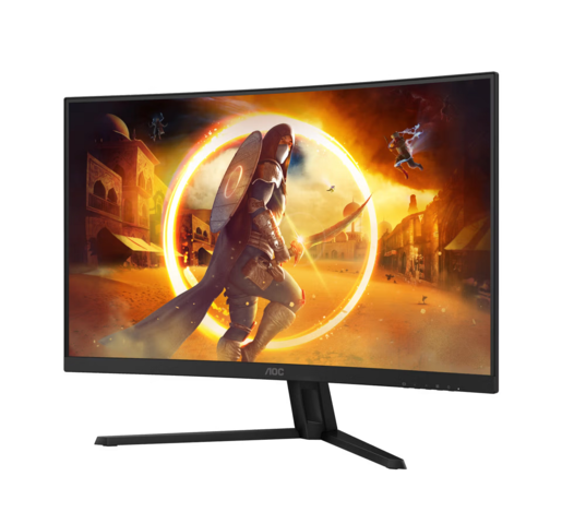 AOC gaming monitor CQ32G4VE zakrivljeni, 31.5", QHD, Fast VA, 300 cd/m2, Adaptive Sync, HDR10, 180Hz, 0.5ms
