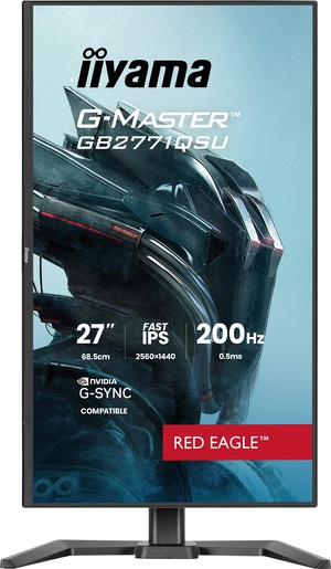 IIYAMA G-Master Red Eagle gaming monitor GB2771QSU-B1, 27" WQHD Fast IPS 350 cd/m2, NVIDIA G-Sync Compatible, 200Hz, 0.5ms