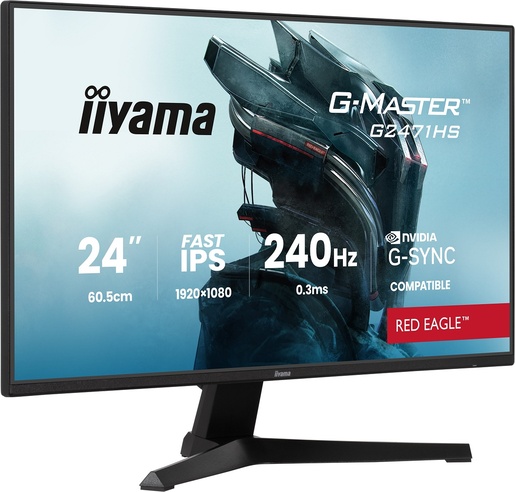 IIYAMA G-Master gaming monitor GB2471HS-B1, 23.8", FullHD, Fast IPS, 350 cd/m2, 240Hz, 0.2ms