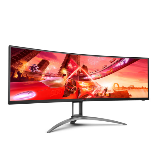 AOC AGON gaming monitor AG493UCX2 zakrivljeni, 49", DQHD, VA, 400 cd/m2, AMD FreeSync Premium Pro, HDR400, 165Hz, 1ms