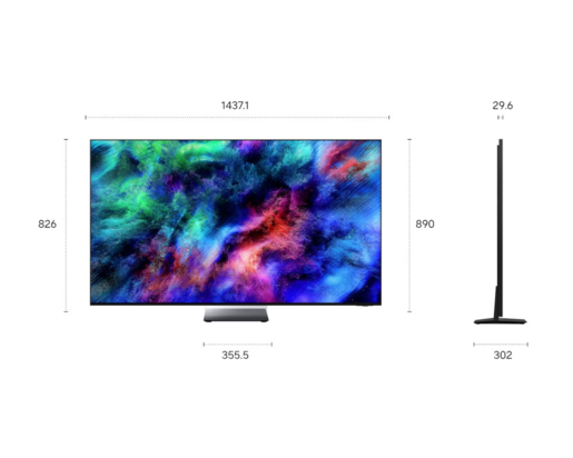 SAMSUNG Micro RGB televizor MRE65R95HATXXH, 4K Ultra HD, Smart TV, Tizen™, NQ4 AI procesor, 4K 165Hz, 2K 240Hz uz VRR, Dolby Atmos®, Crni