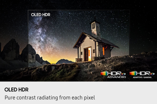 SAMSUNG OLED televizor QE65S83HAEXXH, 4K Ultra HD, Smart TV, Tizen™, NQ4 AI Gen2 procesor, Motion Xcelerator 120Hz, Dolby Atmos®, Konturni dizajn, Crna