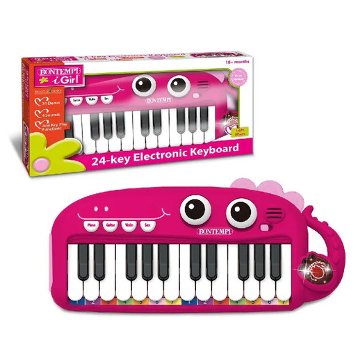 Bontempi elektronska klavijatura za djecu sa 24 tipke, roza, 122437