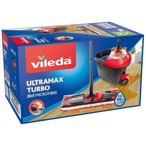 VILEDA Ultramax Turbo set za čišćenje podova s rotirajućim mopom i kantom
