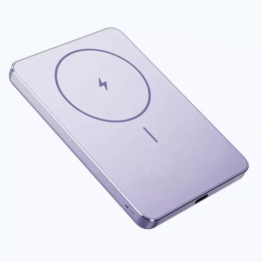 Xiaomi Powerbank, SuperSlim, PB 5000 mAh, ljubičasta, USB-C x1, bežično punjenje