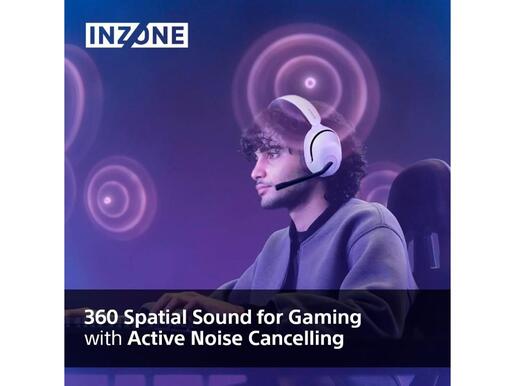 Sony INZONE H5 gaming slušalice, bežične, bijele