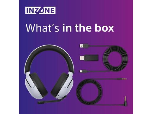 Sony INZONE H5 gaming slušalice, bežične, bijele
