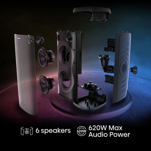 Hisense bluetooth zvučnik PARTY THUNDER, 620 W, Bass, AI Light Show, IPX4,  Crni