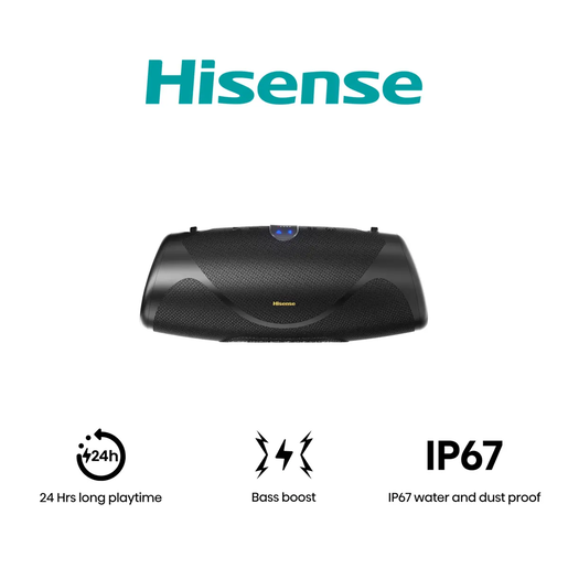 Hisense bluetooth zvučnik WeBoom, 140 W, Bass, IP67, Crni