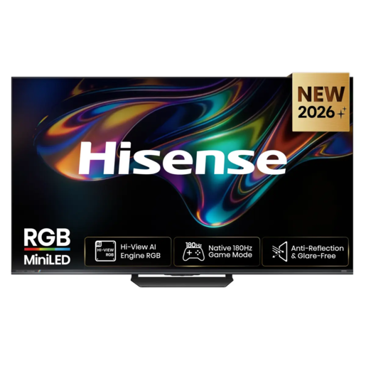 Hisense RGB MiniLED 55UR8S, 4K Ultra HD, Smart TV, VIDAA, Smart OS, 180 Hz, 2.1.2 Ch. Multi-Surround, Crni