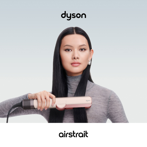 Dyson pegla za kosu Airstrait s integriranim češljem Ceramic Pink/Rose Gold