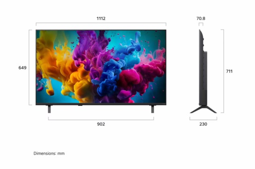 LG QNED MiniLED televizor 50QNED8MB6C, 4K Ultra HD, Smart TV, webOS 26,120 Hz izvorno (VRR 144 Hz), alpha 8 gen.3, , Magični daljinski, Crni