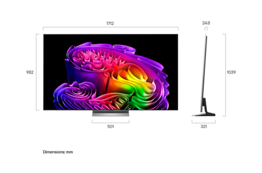 LG OLED televizor OLED77G61LW, 4K Ultra HD, Smart TV, webOS, alpha 11 AI procesor Gen3, 120Hz Native (VRR 165 Hz), Magični daljinski, Crni