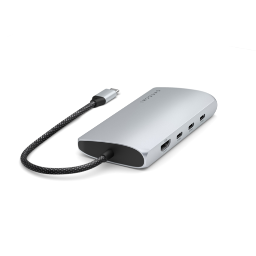 Satechi USB-C multiport adapter 8K s Ethernet V3 - srebrna
