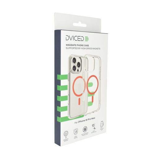 Dviced Magsafe iPhone 16 Pro Max prozirna futrola - crvena