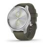 GARMIN Vivomove Style pametni sat / srebreno kućište / zelena narukvica