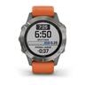 Garmin Fenix 6 Sapphire Titanium / ember orange remen