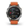 Garmin Fenix 6 Sapphire Titanium / ember orange remen