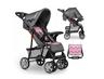 Lionelo dječija kolica EMMA PLUS Roza -scandi + torba za mamu