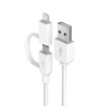 DEVIA 2U1 Micro i Apple kabel , bijeli