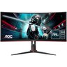 AOC monitor CU34G2 Gaming zakrivljeni, WQHD 3440x1440, 34 VA, 300 cd/m2, HDMI, DP, USB 3.0, Tilt, Swivel, HAS, Frameless, Crno-Crveni, 100Hz, 1ms