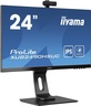 IIYAMA monitor ProLite XUB2490HSUC-B1, FULL HD 1920x1080, 23,8 IPS, 250 cd/m2, Webcam 1080P AF, Zvučnici, VGA, HDMI, DP, USB, HAS, Pivot, 60Hz, 4ms