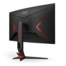 AOC monitor C24G2U/BK Gaming Curved, FULL HD 1920x1080, 23,6 VA, 250 cd/m2, AMD FreeSync Premium, VGA, HDMI, DP, USBhub, Zvučnici, 165Hz, 1ms