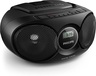 Philips RADIO CD AZ215B/12, CD-R, CD-RW, FM Antena, RMS 3W, Napajanje AC ili baterije, Crni