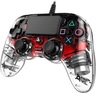 Bigben PS4 Nacon Compact Light Wired Controller prozirno-crveni