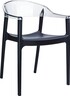 SIESTA vrtna stolica Carmen – transparentna crna