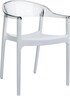 SIESTA vrtna stolica Carmen – transparentna bijela