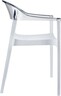 SIESTA vrtna stolica Carmen – transparentna bijela