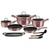 Berlinger Haus set posuđa + set kuhinjskih pomagala Rose Edition 14/1 BH6044