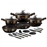 Berlinger Haus set posuđa + set kuhinjskih pomagala Metallic Line Shiny Black Edition 17/1 BH7146