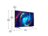 Hisense QLED televizor 75E7KQ PRO, 4K Ultra HD, Smart TV, VIDAA U7, Dolby Vision IQ™ HDR, Game Mode Pro 144 Hz VRR, Tamno Sivi   **MODEL 2023**