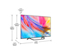 Hisense QLED televizor 50A7KQ, 4K Ultra HD, Smart TV, VIDAA U6.8, Game Mode Plus, DTS Virtual X decoding, Tamno Sivi   **MODEL 2023**