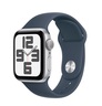 Apple Watch SE3 GPS, 44mm, Silver Aluminium Case, Storm Blue Sport Band - S/M