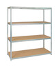 Polica metal/drvo za teške terete 180 x 160 x 60 cm / 4 police / 1000 kg