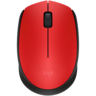 Logitech miš M171 Wireless, bežični, crveni