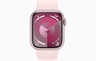 Apple Watch S9 GPS, 45mm, Pink Aluminium Case, Light Pink Sport Band - S/M