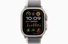 Apple Watch Ultra2 Cellular, 49mm Titanium Case w Green/Grey Trail Loop - M/L